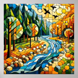 Geometric Forest Poster