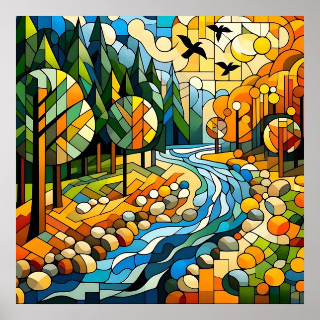 Geometric Forest Poster (Framsidan)