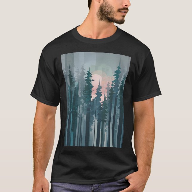 Geometric Forest T Shirt (Framsida)