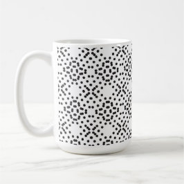 Geometric Four-lobed Mönster tillverkad av svarta  Kaffemugg