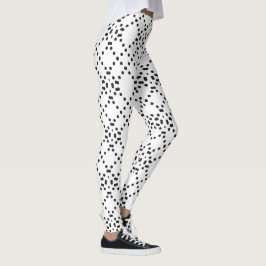 Geometric Four-lobed Mönster tillverkad av svarta Leggings