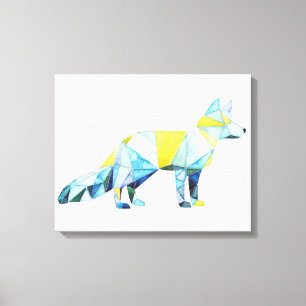 Geometric Fox Animal Canvastryck