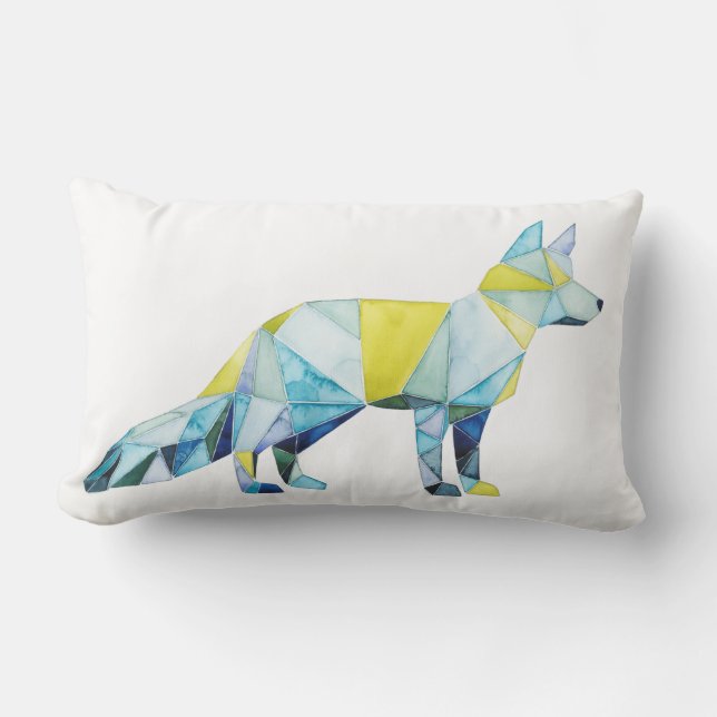 Geometric Fox Animal Lumbarkudde (Framsida)