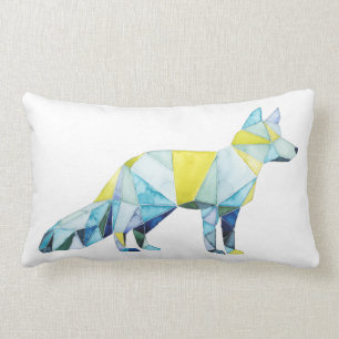 Geometric Fox Animal Lumbarkudde