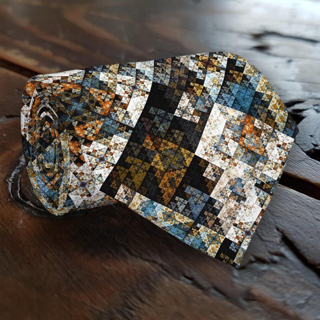 Geometric Fractal Mönster Tie Slips (Tie with an abstract fractal pattern inspired by nature. Matches well with all classic style suits)