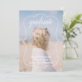 Geometric Frame Kids Photo Graduation Meddelande