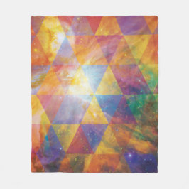 Geometric Galaxy Art Fleecefilt