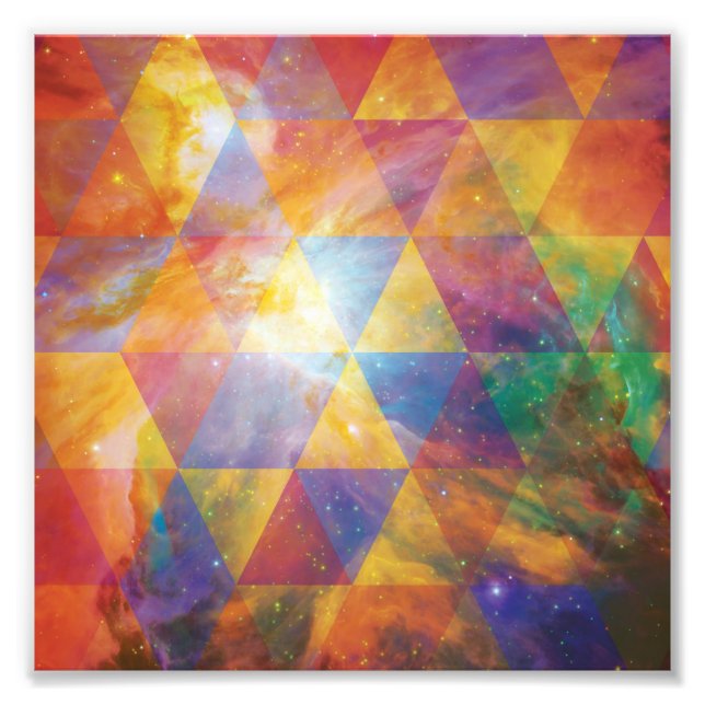 Geometric Galaxy Art Fototryck (Framsidan)