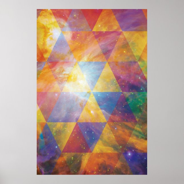 Geometric Galaxy Art Poster (Framsidan)