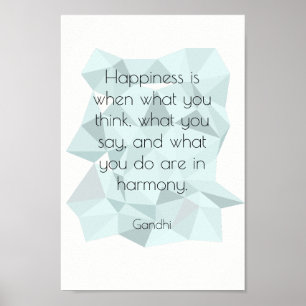 Geometric Gandhi inspirationcitat poster