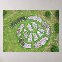 Geometric Garden Design View Modern liggande Poster