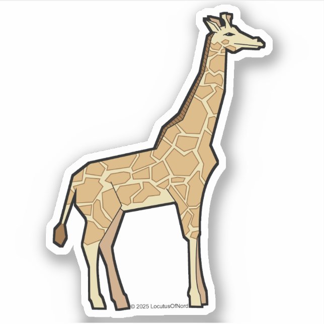 Geometric Giraffe Klistermärken (Framsida)