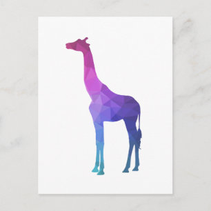 Geometric Giraffe med Vibrant Färger Gift Idea Vykort