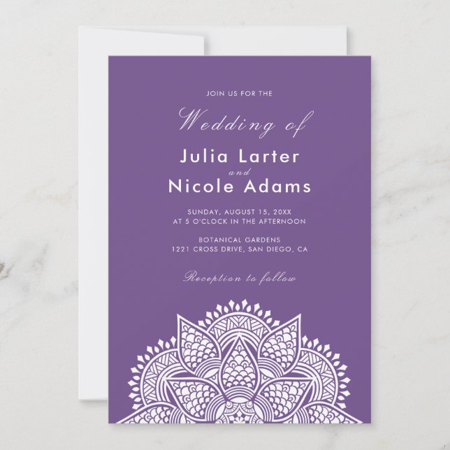 Geometric Glittering Metallic Luxury Wedding Inbjudningar (Framsida)
