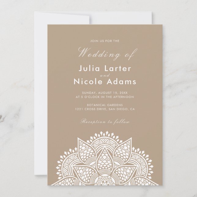 Geometric Glittering Metallic Luxury Wedding Inbjudningar (Framsida)