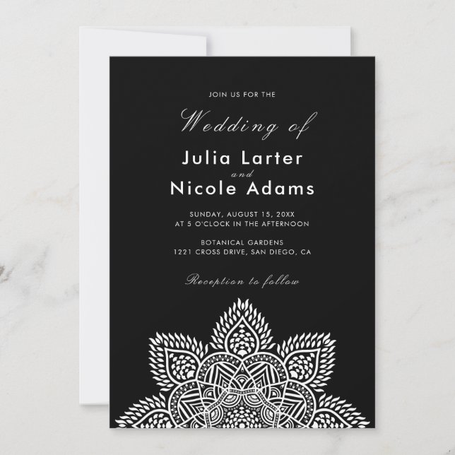 Geometric Glittering Metallic Luxury Wedding Invit Inbjudningar (Framsida)