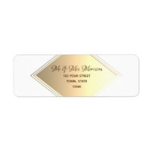 Geometric Gold Foil-Returadress