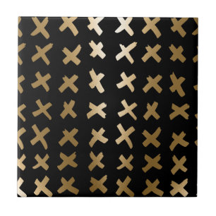 Geometric Golden Abstrakt Kakelplatta