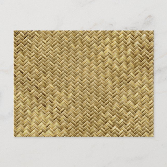 Geometric Golden Basketweave Graphic Mönster Vykort (Framsida)