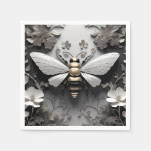 Geometric Golden Honeybee Art
