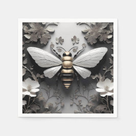 Geometric Golden Honeybee Art Pappersservett