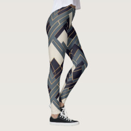 Geometric Golden-illustration Leggings