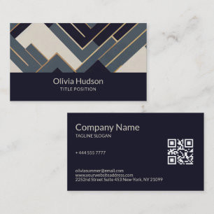 Geometric Golden-illustration Visitkort