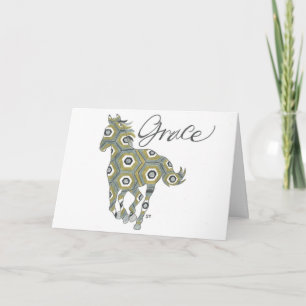 Geometric Grace Horse med mappat kort av Sherry Ja