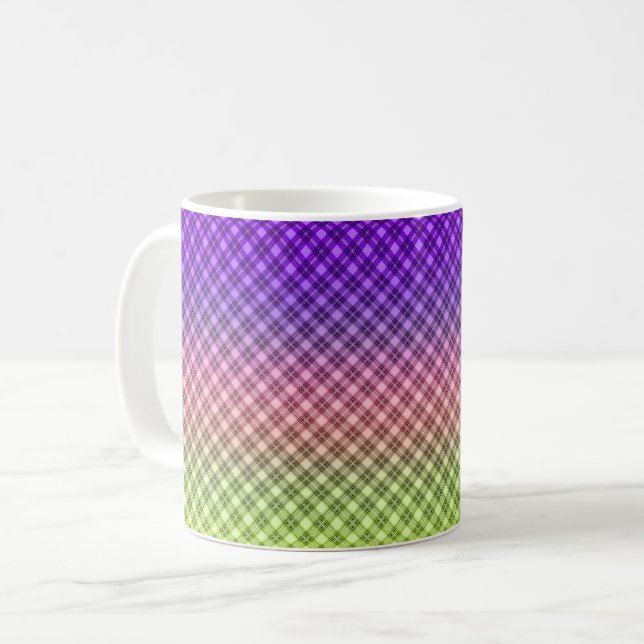 Geometric, gradient, Ombre Kaffemugg (Framsida vänster)