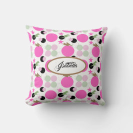 Geometric graphic power girl kudde