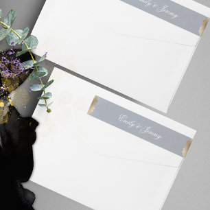 Geometric Grått Deco Guld Gatsby Bröllop Etikettband