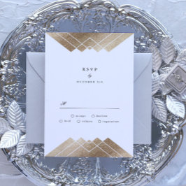 Geometric Grått Guld Gatsby Bröllop OSA