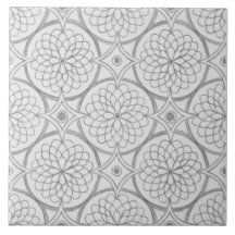 Geometric Grått Mönster Abstrakt Circles