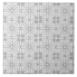 Geometric Grått Mönster Kakelplatta