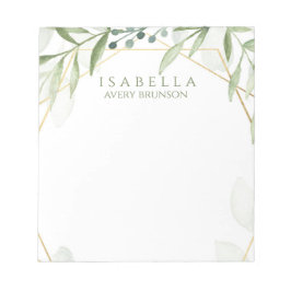 Geometric Greenery Anteckningsblock