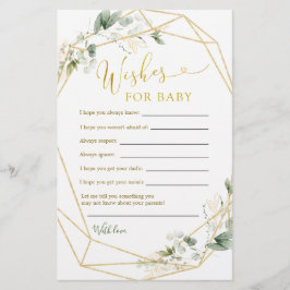 Geometric Greenery Baby i Bloom Önskemål för Baby