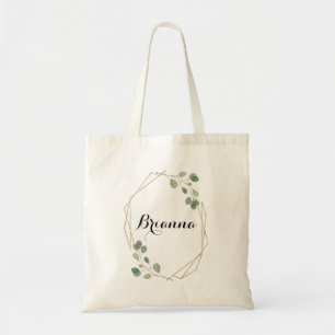Geometric Greenery Eucalyptus Foliage Bridesmaid Tygkasse