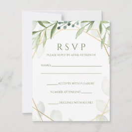 Geometric Greenery-svarskort