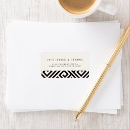 Geometric Grekiska Nyckel Classic Chic Bröllop Adr Adressetikett