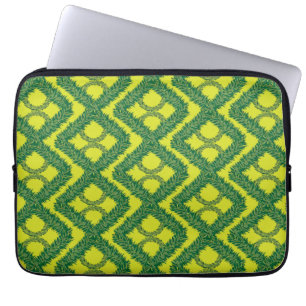 Geometric Grönt Garland Squares helgdag mönster Laptop Fodral