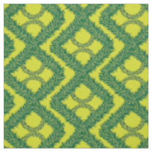 Geometric Grönt Garland Squares helgdag mönster Tyg