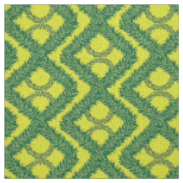 Geometric Grönt Garland Squares helgdag mönster Tyg (Provkarta)