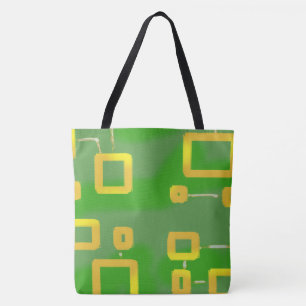 Geometric Grönt Martian Tygkasse