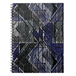 Geometric grunge print anteckningsbok