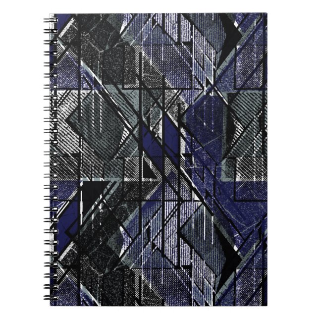 Geometric grunge print anteckningsbok (Framsidan)