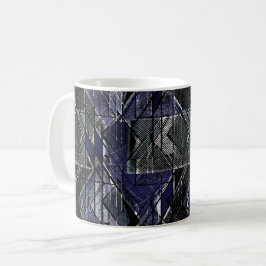 Geometric grunge print kaffemugg