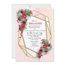 Geometric - Guld Glitter Burgundy Bouquets