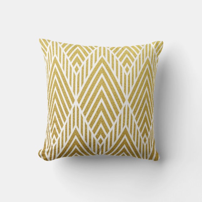 Geometric guld glitter sömlös mönster kudde (Framsida)