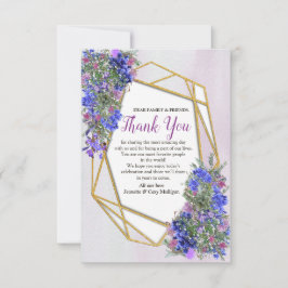 Geometric Guld & Lavender Flower Bouquets OSA Kort