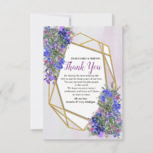 Geometric Guld & Lavender Flower Bouquets OSA Kort